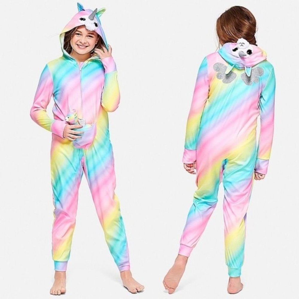 Girls Llamacorn Rainbow Onesie from Justice